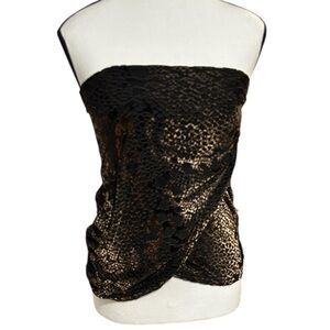 Windsor Black and Gold Lace Top